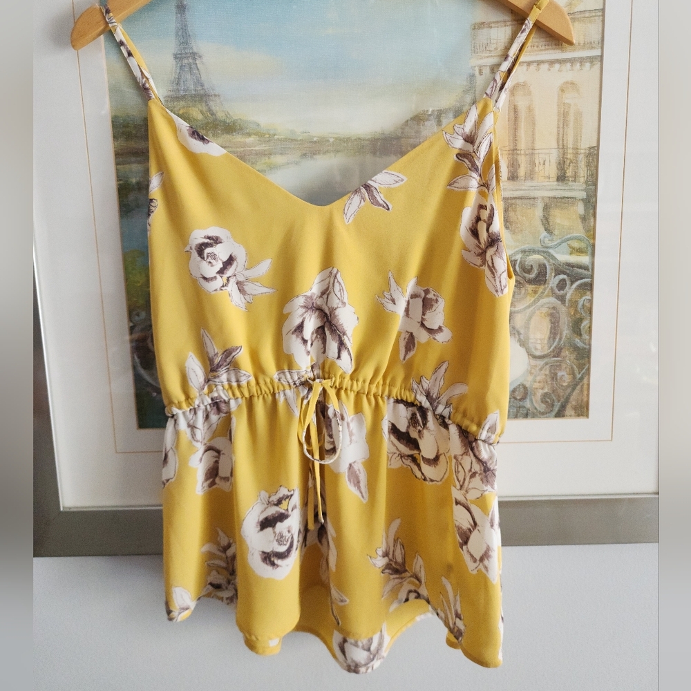 Babaton Yellow Floral Blouse